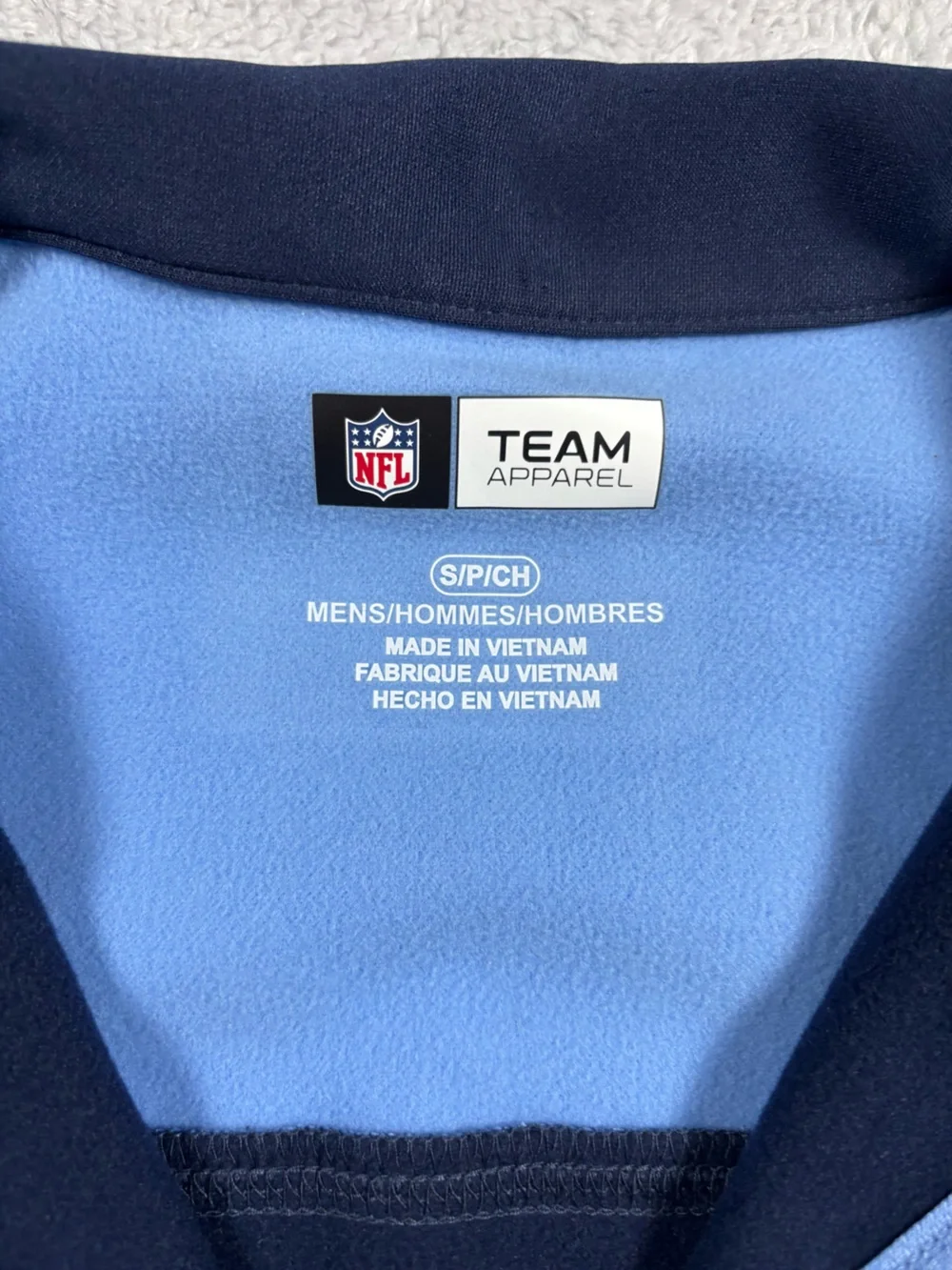 Titans Team Apparel Light Blue and Navy NFL Crew Neck Pullover